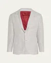 Brunello Cucinelli Men's Houndstooth Sport Coat In Pearl Grey