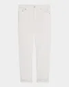 Brunello Cucinelli Men's Italian-fit Denim Five-pocket Pants In White