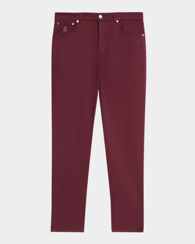BRUNELLO CUCINELLI MEN'S ITALIAN-FIT DENIM FIVE-POCKET PANTS