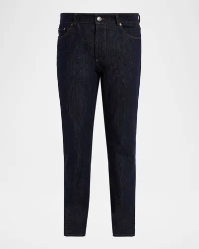 Brunello Cucinelli Men's Italian Selvedge Denim Five-pocket Pants In Black