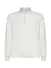 Brunello Cucinelli Men Ivory Cashmere Knit Polo Shirt In Neutral