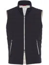 Brunello Cucinelli Quilted High-neck Gilet In Blue