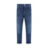Brunello Cucinelli Rolled Cuff Denim Jeans In Blue