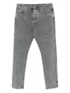Brunello Cucinelli Straight Leg Jeans With Faded Effect And Five-pocket Design In Gray