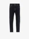 Brunello Cucinelli Men Jeans With Logo Embroidery In Black