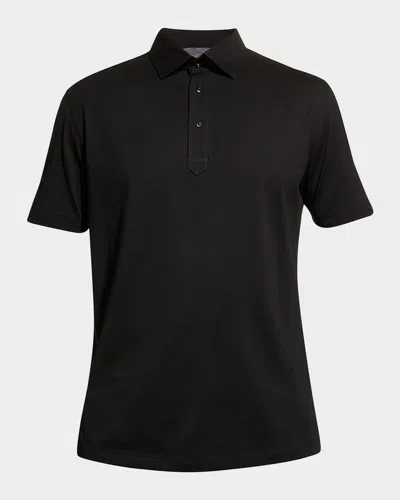 BRUNELLO CUCINELLI MEN'S JERSEY POLO SHIRT