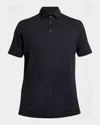 Brunello Cucinelli Men's Jersey Polo Shirt In Navy
