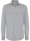Brunello Cucinelli Stretch-cotton Chevron Slim-fit Shirt