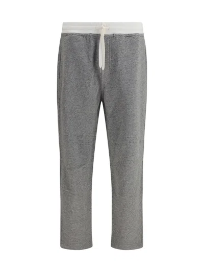 Brunello Cucinelli Men Jogger Pants In Cotton And Linen In Gray