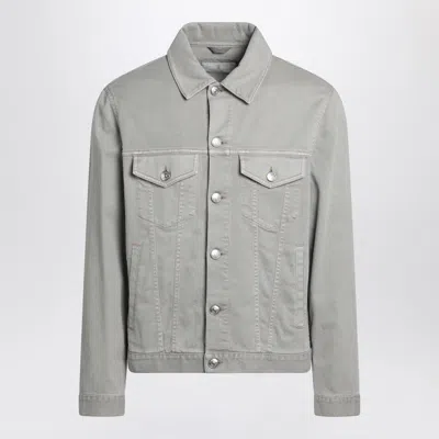 BRUNELLO CUCINELLI BRUNELLO CUCINELLI MEN'S KHAKI DENIM JACKET