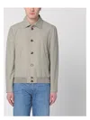 Brunello Cucinelli Khaki Green Bomber Jacket In Cotton Blend