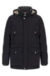 Brunello Cucinelli Men Knit Insert Down Jacket In Black