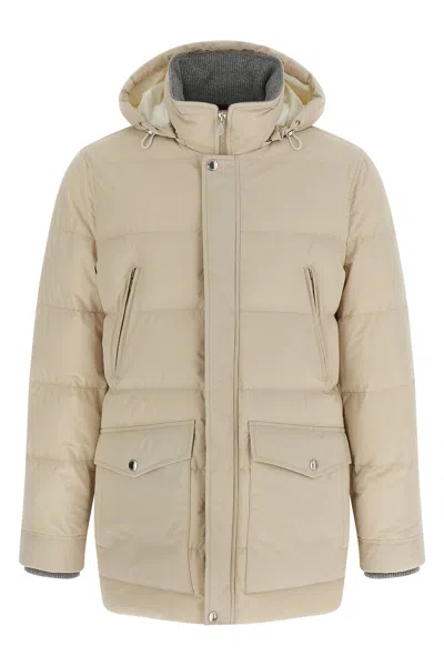 BRUNELLO CUCINELLI BRUNELLO CUCINELLI MEN KNIT INSERT DOWN JACKET