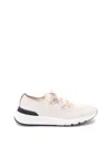 Brunello Cucinelli Ivory Chiné Knit Runners In Neutral