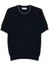 Brunello Cucinelli Men's Knitted Cotton T-shirt In Multicolor