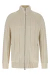Brunello Cucinelli Men Knitted Down Jacket In Neutral