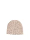 Brunello Cucinelli Ribbed Cashmere Beanie In Neutral