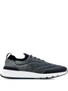 Brunello Cucinelli Runners In Techno Cotton Knit With Termonastrature Shoes In Gray