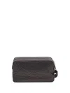 Brunello Cucinelli Double Zipper Textured Leather Beauty Case