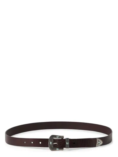 BRUNELLO CUCINELLI MEN'S LEATHER BELT