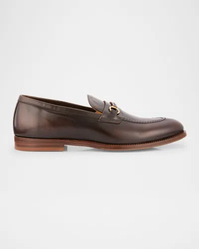 BRUNELLO CUCINELLI MEN'S LEATHER BIT LOAFERS