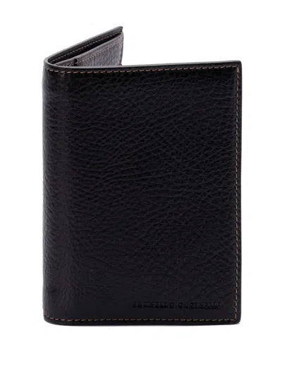 Brunello Cucinelli Men Leather Cardholder