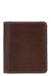 Brunello Cucinelli Leather Cardholder Wallets And Card Holders Bordeaux In Multicolor