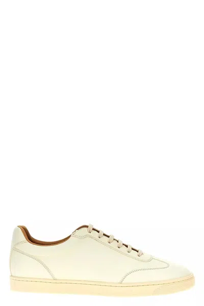 Brunello Cucinelli Men Leather Sneakers In White