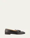 Brunello Cucinelli Men's Leather Tassel Loafers In Black