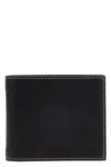 Brunello Cucinelli Leather Bi-fold Wallet Contrast Stitching