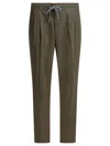 Brunello Cucinelli Drawstring Waist Corduroy Trousers And Pockets In Green