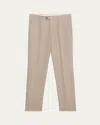 Brunello Cucinelli Men's Leisure-fit Pleated Pants In C2455 Kaky