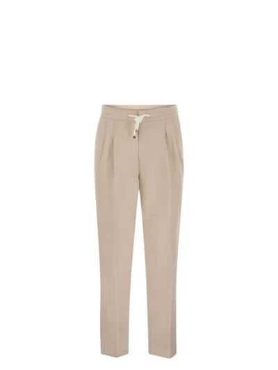 Brunello Cucinelli Men's Leisure Fit Trousers In Sand