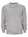Brunello Cucinelli Ribbed Crew Neck Sweater With Long Sleeves In Multicolor