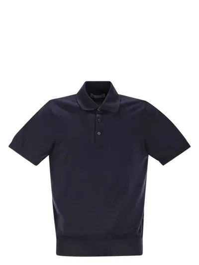BRUNELLO CUCINELLI MEN'S LIGHTWEIGHT COTTON KNIT POLO SHIRT