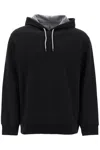 Brunello Cucinelli Long Sleeved Drawstring Hoodie In Nero