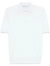 Brunello Cucinelli Fine-knit Polo Shirt In White