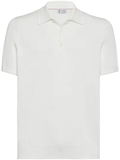 Brunello Cucinelli Men Lightweight Knit Polo In Multicolor