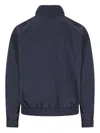 Brunello Cucinelli Technical Blouson Jacket High Collar Design In Blue
