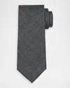 Brunello Cucinelli Men's Lightweight Wool Solid Tie In Gray
