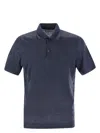 Brunello Cucinelli Knit Polo T-shirt In Blue