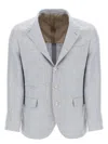 Brunello Cucinelli Linen And Cotton Suit-type Jacket In Light Grey