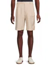 Brunello Cucinelli Men's Linen & Wool Tailored Shorts In Neutral