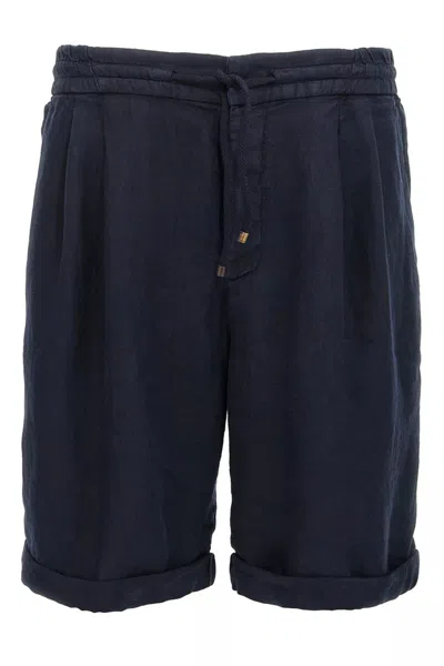 BRUNELLO CUCINELLI BRUNELLO CUCINELLI MEN LINEN BERMUDA SHORTS