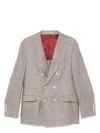 Brunello Cucinelli Men's Linen Blend Jacket In Brown