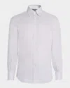 Brunello Cucinelli Men's Linen Casual Button-down Shirt In Light Grey