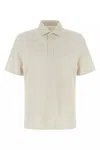 Brunello Cucinelli Cotton Polo Shirt In Cream