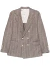 Brunello Cucinelli Men's Suit Type Jacket In Brown