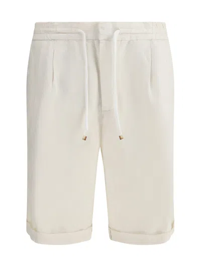BRUNELLO CUCINELLI BRUNELLO CUCINELLI MEN LINEN DYED SHORTS