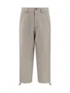 Brunello Cucinelli Linen Trousers Lightweight Adjustable Drawstrings In Multicolor